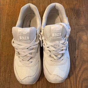 New Balance 574 All-White Sneakers